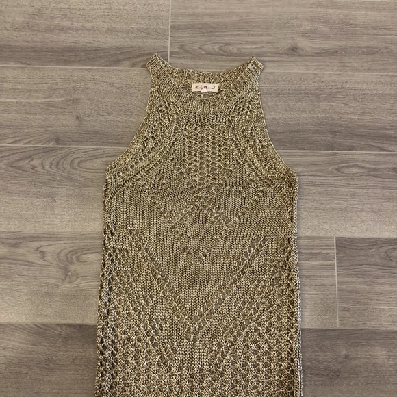 Never Worn -Metallic Finish Crochet Dress - Picture 8 of 10